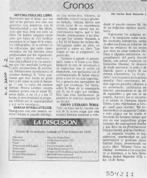 Hernán Rivera Letelier  [artículo] Carlos René Ibacache I.