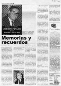 Memorias y recuerdos  [artículo] Tito Castillo