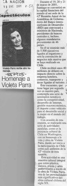 Homenaje a Violeta Parra  [artículo]