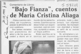 "Bajo fianza", cuentos de María Cristina Aliaga  [artículo] José Carrión Canales