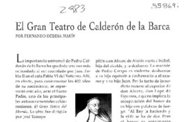 El gran teatro de Calderón de la Barca  [artículo] Fernando Debesa Marín