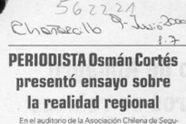 Periodista Osman Cortés presentó ensayo sobre la realidad regional  [artículo]