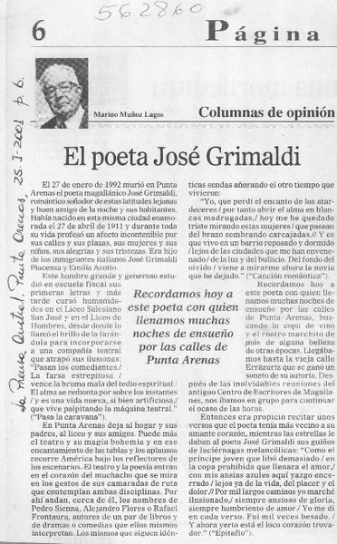 El poeta José grimaldi