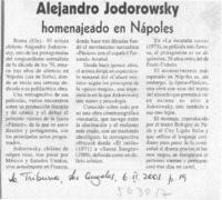 Alejandro Jodorowsky homenajeado en Nápoles  [artículo]