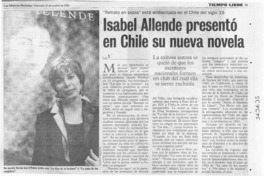Isabel Allende presentó en Chile su nueva novela