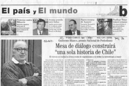 Mesa de diálogo construirá "Una sola historia de Chile"  [artículo]
