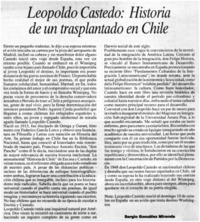 Leopoldo Castedo, historia de un trasplantado en Chile