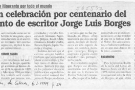 Preparan celebración por Centenario del nacimiento de escritor Jorge L. Borges