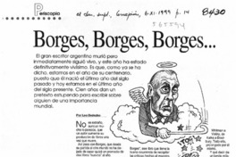Borges, Borges, Borges...  [artículo] Leo Bedezko