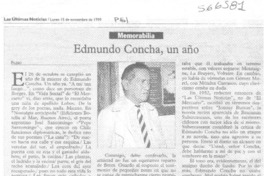 Edmundo Concha, un año
