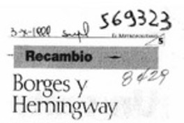 Borges y Hemingway  [artículo] Marcelo Damiani