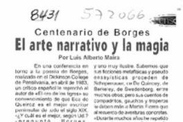 El arte narrativo y la magia.  [artículo] Luis Alberto Maira