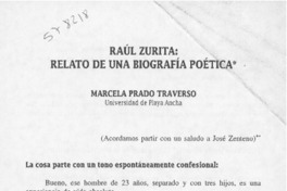 Raúl Zurita, relato de una biografía poética