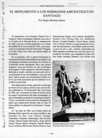 El monumento a los hermanos Amunátegui en Santiago  [artículo]