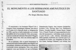 El monumento a los hermanos Amunátegui en Santiago  [artículo]