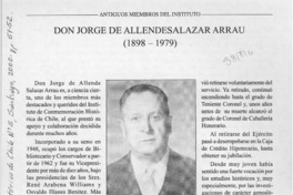 Don Jorge de Allende Salazar Arrau  [artículo] S. M. B.