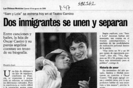 Dos inmigrantes se unen y separan  [artículo] Marietta Santí
