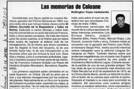 Las memorias de Coloane  [artículo] Wellington Rojas Valdebenito