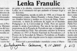 Lenka Franulic  [artículo] Ketty Farandato Politis