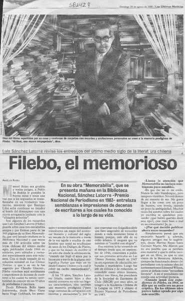 Filebo, el memorioso  [artículo] Angélica Rivera