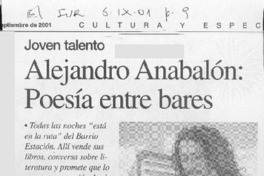 Alejandro Anabalón, poesía entre bares (entrevista)