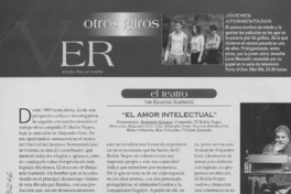 "El amor intelectual"  [artículo] Eduardo Guerrero