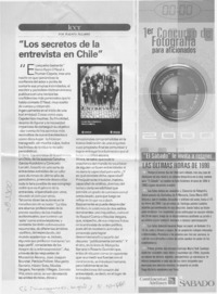 Los secretos de la entrevista en Chile  [artículo] Andrés Aguirre