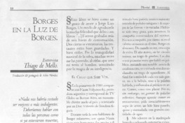 Borges en la luz de Borges (entrevista)