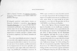Iglesia y Fuerzas Armadas  [artículo] Sergio Martínez Baeza