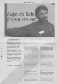 Alejandro Goic dispara otra vez  [artículo] Alejandra Costamagna