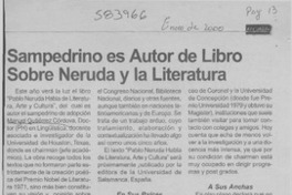Sampedrino es autor de libro sobre Neruda y la literatura  [artículo] Remijio Chamorro Rodríguez