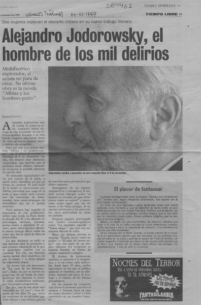 Alejandro Jodorowsky, el hombre de los mil delirios  [artículo] Rodrigo Castillo