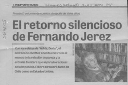 El retorno silencioso de Fernando Jerez  [artículo] Angélica Rivera