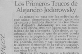 Los primeros trucos de Alejadro Jodorowsky  [artículo] Juan Andrés Salfate
