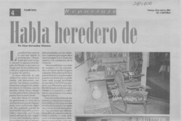 Habla heredero de Emma Jauch  [artículo] César Hormazábal Villalobos