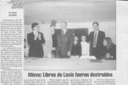 Minvu, libros de lavin fueron destruidos  [artículo] Iván Delgado