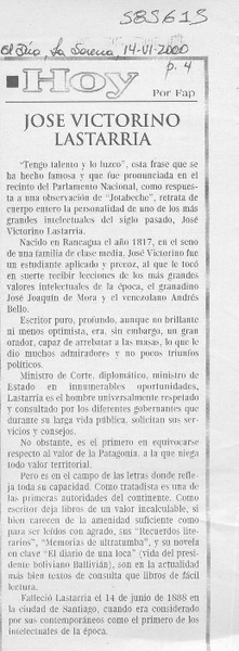 José Victorino Lastarria  [artículo] Fap