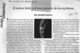 El menos leído y el más popular de los escritores  [artículo] Luis Sánchez Latorre