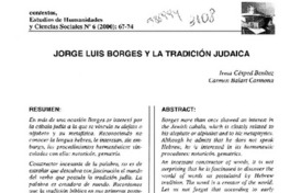 Jorge Luis Borges y la tradición judaica  [artículo] Irma Césped Benítez