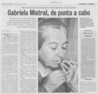 Gabriela Mistral, de punta a cabo