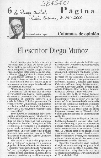 El escritor Diego Muñoz