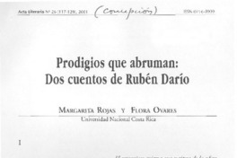 Prodigios que abruman, dos cuentos de Rubén Darío
