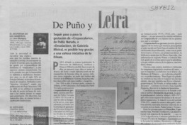 De puño y letra  [artículo] Antonio Muñoz B.