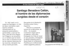 Santiago Benadava Cattán, el hombre de las diplomacias surgidas desde el corazón  [artículo]
