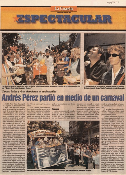 Andrés Pérez partió en medio de un carnaval
