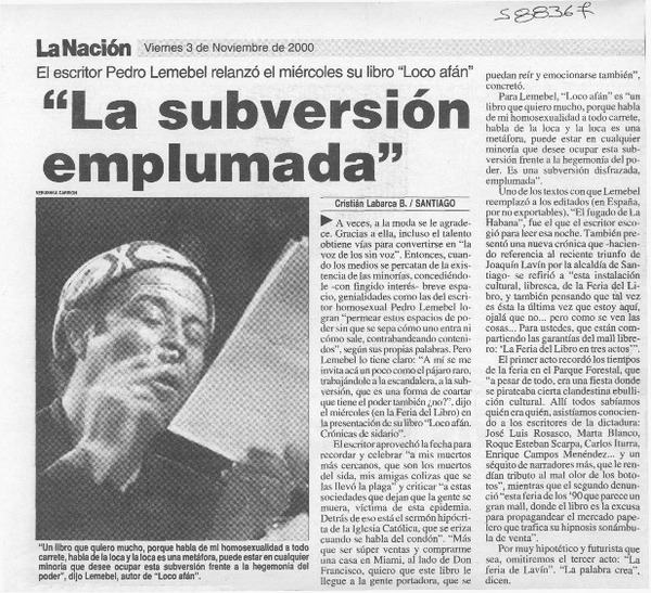 "La subversión emplumada"  [artículo] Cristián Labarca B.