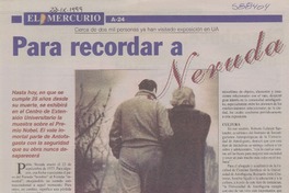 Para recordar a Neruda  [artículo]