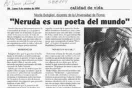 "Neruda es un poeta del mundo"  [artículo]