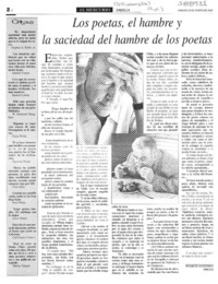 Los poetas, el hambre y la saciedad del hambre de los poetas  [artículo] Marco Antonio Pinto