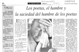 Los poetas, el hambre y la saciedad del hambre de los poetas  [artículo] Marco Antonio Pinto